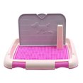 thumbnail image 3 of Bandeja del cojín del entrenamiento del gato del perro del retrete del animal doméstico de con la pared de simulación - Multicolor, S rosa Sunnimix Inodoro de malla para perros, 3 of 8