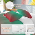 thumbnail image 2 of 3 Piece Green Red Ombre Duvet Cover Set California King,Microfiber Comforter/Quilt Cover with Corner Ties and 2 Pillowcases,Modern Abstract Art Aesthetics All Season Soft Bedding with Zipper Closure, 2 of 8
