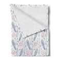 thumbnail image 2 of Vintage Rose Soft Flannel Fleece Throw Blanket, Repeating Rosebuds and Lavenders Pattern on Plain Background, Cozy Plush for Indoor and Outdoor Use, 50" x 70", Pale Pink Pale Ceil Blue, by Ambesonne, 2 of 5