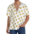 thumbnail image 1 of Fotbe Cute Duck Diver Camisa Estampada de Manga Corta para Hombre, Casual de Verano, Estilo Playero, Sin Arrugas-Large, 1 of 5