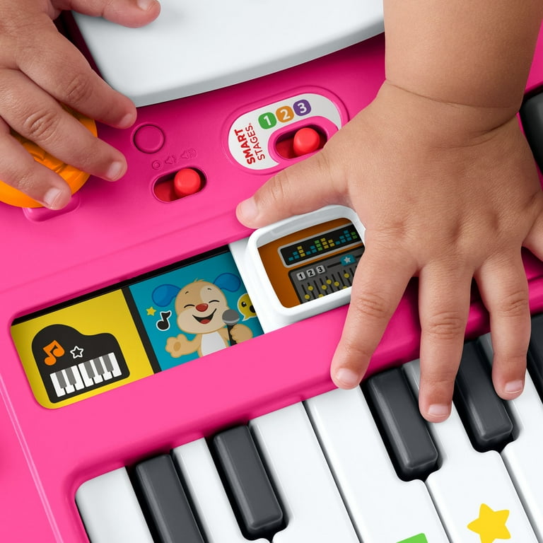 Fisher-Price Laugh & Learn Mix & Learn DJ Table, Pink Musical Toy for Babies