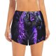 thumbnail image 2 of Balery Purple Plant White Tiger Pantalones cortos deportivos para mujer con forro y dos bolsillos, elásticos, para entrenamiento, gimnasio, yoga-Large, 2 of 7