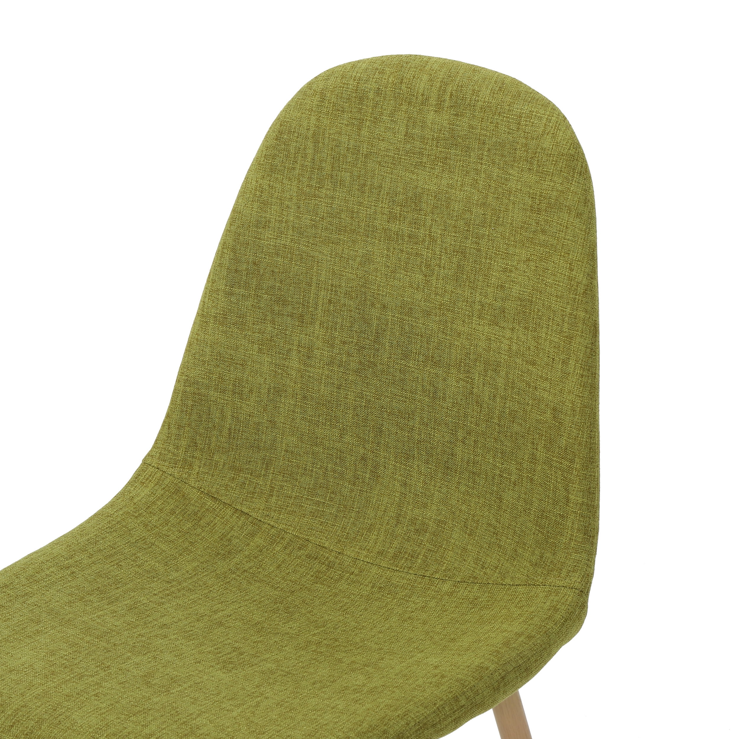 Noble House Rheena Indoor Mid Century Modern Fabric Dining Chairs, Set of 2, Green