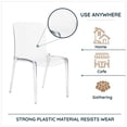 thumbnail image 4 of LeisureMod Murry Modern Lightweight Stackable Dining Side Chair in Clear, set of 2, 4 of 10