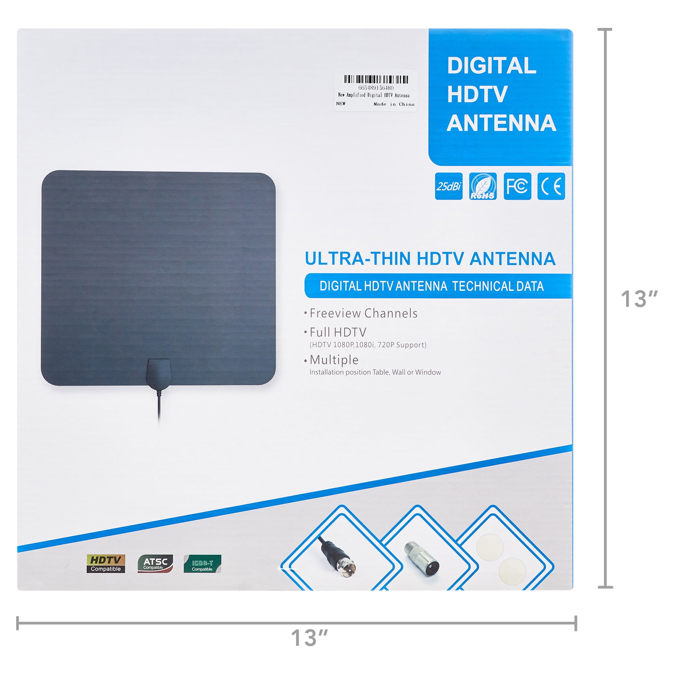 TV Antenna - HDTV Antenna Support 4K 1080P New Version up to 330 Miles  Range Digital Antenna for HDTV VHF UHF Freeview Channels Antenna with  Amplifier Signal Booster 16.5 ft Longer Coaxial