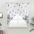 thumbnail image 3 of Purple Flowers Swag Valances for Windows 2 Pack Spring Vintage Country Purple Floral Colorful Butterfly Swag Kitchen Curtains 45 Inches Long Rod Pocket Short Window Treatment for Kitchen 36"x45", 3 of 9