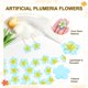 thumbnail image 2 of Uxcell Paquete de 50 Flores de Resina, Flores de Plumeria Artificial de 0.98 pulgadas/2.5 cm con Respaldo Plano para Manualidades/ Vestido/Boda [Azul], 2 of 6