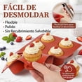 thumbnail image 4 of 2 Moldes De Silicona Para Hornear, Con 12 Cavidades Reutilizables De Grado Alimenticio Molde, Sin BPA, Adecuado Para Cilindro, Caramelos, Gelatina, Chocolate, Mini Jabón De Resina Hecho A Mano, 4 of 4