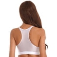 thumbnail image 2 of Mufeng Women's Candy Color Sleeveless Vest Tops Shiny Oil Glossy U Neck Half Shirts Slim Fit Fitness White M, 2 of 7