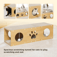 thumbnail image 3 of Multi-Hole Fun Cat Tunnel House with Scratching Board & Pom Poms – Interactive Cat Scratcher for Multi-Cat Families, Self-Play Drilling Teaser, 3 of 8