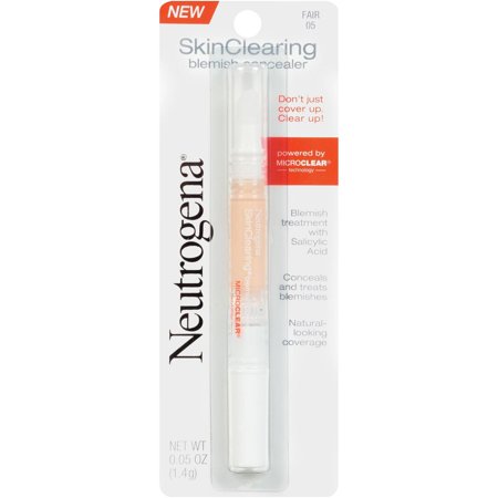Neutrogena SkinClearing Blemish Concealer Face Makeup with Salicylic Acid to Help Cover, Treat Prevent Breakouts - 05 Fair -0.05oz