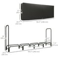 thumbnail image 3 of Outsunny 8ft Firewood Rack with Cover Wood Storage Holder Black, 3 of 10