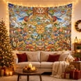thumbnail image 3 of Bhavachakra Wheel With Blue Sky and Offerings, Majestic Illustration for Spiritual Decor Lovers, Thangka Wall Art, Birthday Gift, Tapestry Wall Hanging for Bedroom and Study Room, 3 of 7
