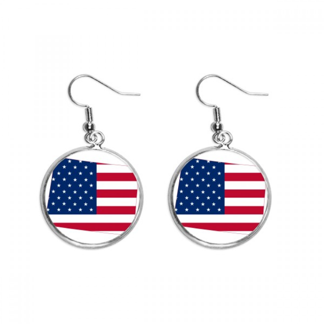 Wyoming America Mapa estrellas rayas bandera Pendientes pendientes de plata colgantes joyas señora Unbranded M