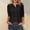 Black women v neck blouse a1, variant on Women V Neck 3/4 Sleeve Button Down Blouse Casual Basic Tops T-Shirt Long Sleeve Shirt Trendy Work Office Fashion Clothes, Yellow S