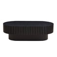 thumbnail image 2 of Tcbosik Oval Coffee Table, 43.7" Modern Cocktail Tea Table, Farmhouse Center Table for Living Room, Easy Assembly, Black, 2 of 8