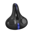 thumbnail image 1 of Asiento de Sillín de Bicicleta, Sillín de Bicicleta Acolchado de Silicona, Cómodo Asiento de Bicicleta Resistente a , Asiento de Bicicleta P , Negro y azul, 1 of 8