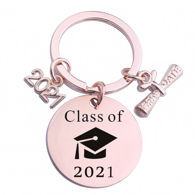 Porte-clés de Graduation en Acier Inoxydable Charme Cadeau de Graduation pour Diplômés