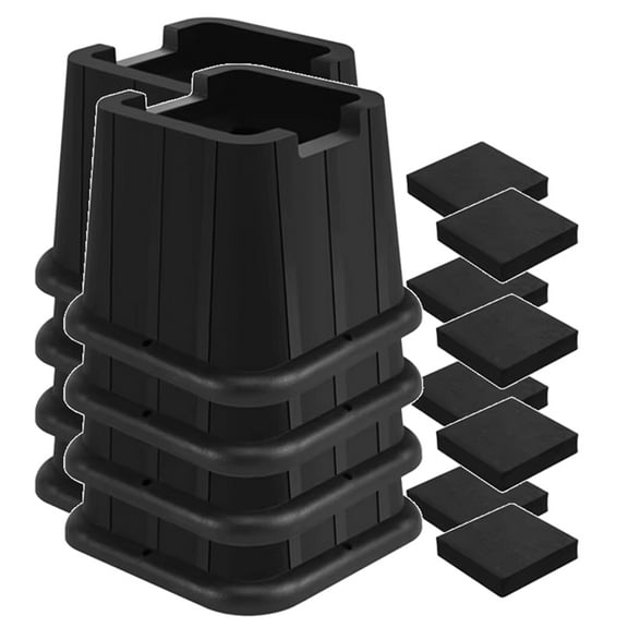 Bed Risers Heavy Duty, Adjustable Furniture Risers for Bed, Sofa, Table, Chair, Support Up to 1500 Lbs Set of 8