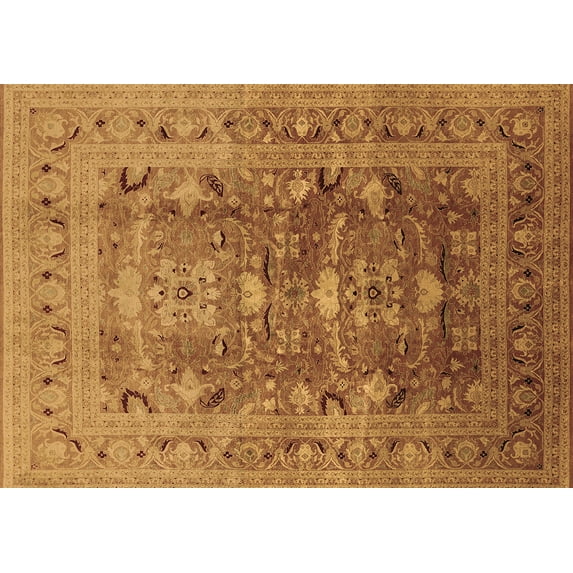 Ahgly Company Indoor Rectangle Oriental Brown Traditional Area Rugs, 6' x 9'