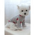 thumbnail image 4 of Valentine's Day 1pc Pink Pet Clothes High Collar Warm Casual Style Two Feet Jumpsuit Heart Patterned T-Shirt Suitable For Small And Medium-Sized Dogs,, 4 of 4