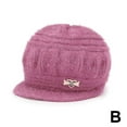 thumbnail image 6 of 1PC Wool Women's Fashion Hat Plush Knitted Wind Ear Guard Color Simple Atmosphere Autumn Winter and Hat Warm, 6 of 7