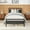 Black, variant on Bed Frames with Headboard, Platform Bed Frame No Box Spring Needed,Farmhouse Bed Slat Mattress Foundation Sturdy Square Pipe Design Furniture