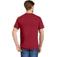 thumbnail image 3 of Hanes 5590 Adult Tagless Tee With Pocket, Deep Red - Large, 3 of 8