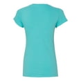 thumbnail image 3 of Fruit Of The Loom Womens Sofspun Junior Fit V-Neck T-Shirt, 3XL, Scuba Blue, 3 of 5