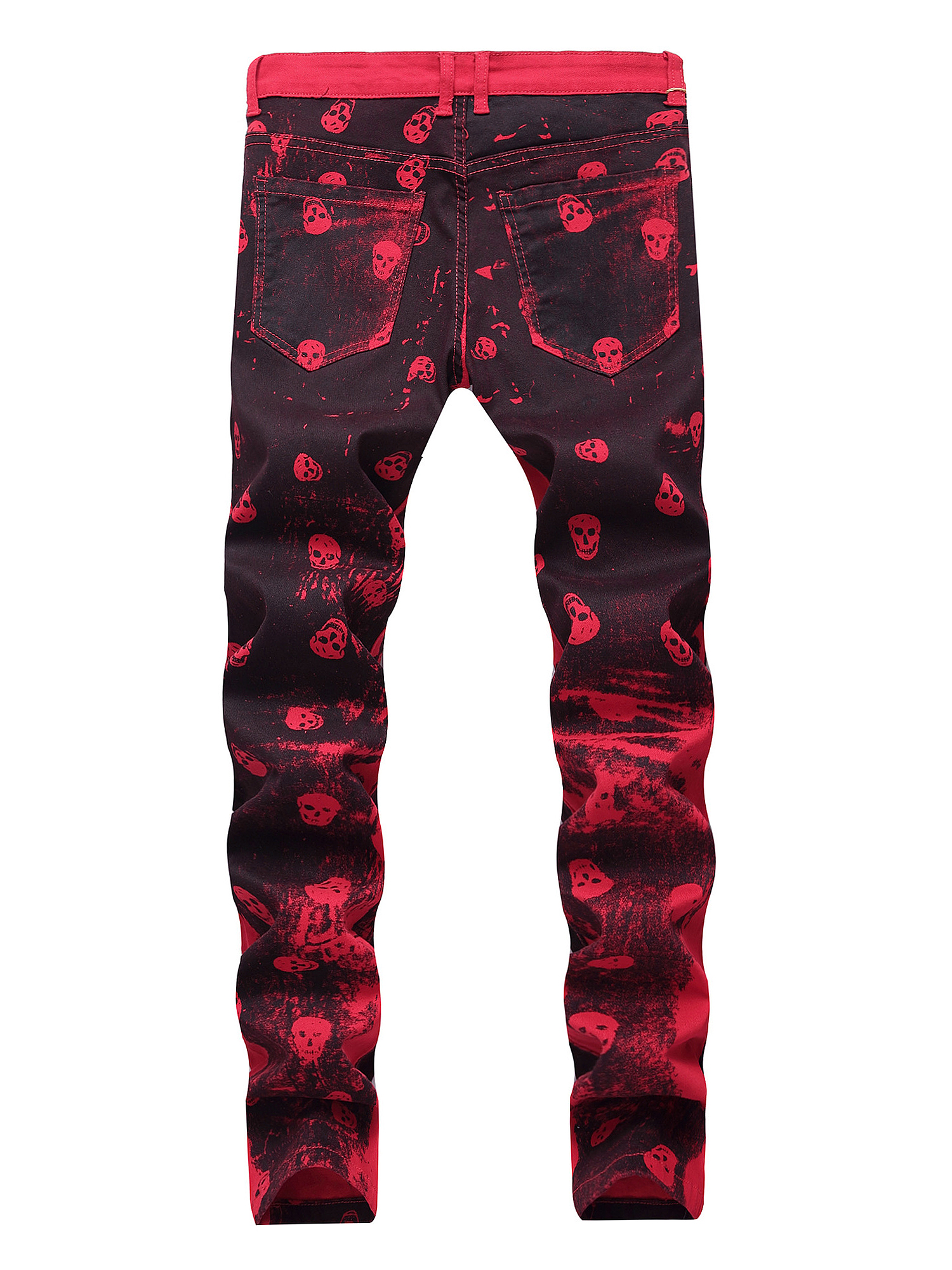 red jeans mens ripped