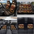 thumbnail image 2 of Yuyamidu Highland Cow Car Seat Covers Full Set Brown Aztec Car Carpet Mats Steering Wheel Cover Sunflower Safe Belt Pads Handbrake Cover Set Coasters, Set of 15, 2 of 6