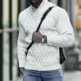 thumbnail image 2 of SEMIMAY Mens Autumn And Winter Solid Fasten Warm Cardigan Knitted Coat, 2 of 6