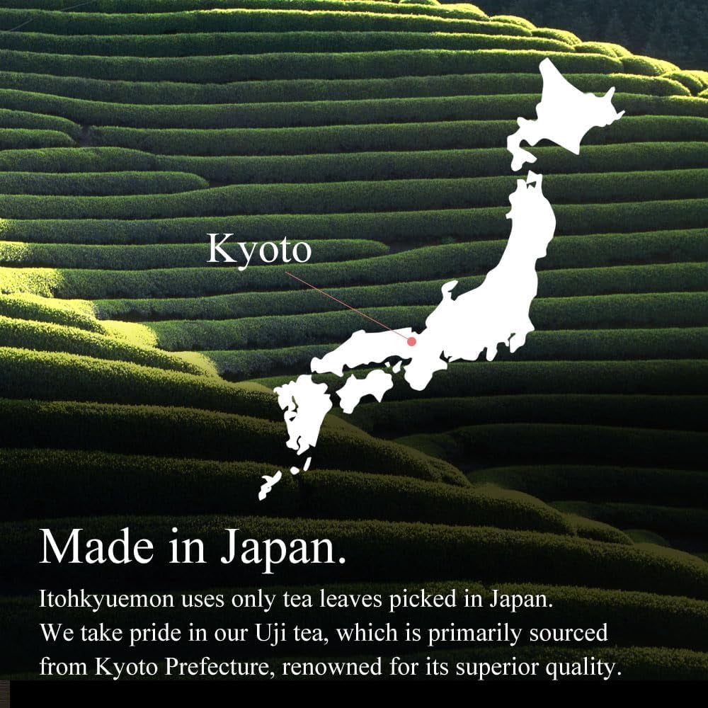 ITOHKYUEMON Kyoto Uji First-Harvest Ceremonial Grade Matcha Green Tea Powder – Authentic Japanese Uji, Japan (20 g / 0.7 oz) – Tenjo 20 (Grade 3)