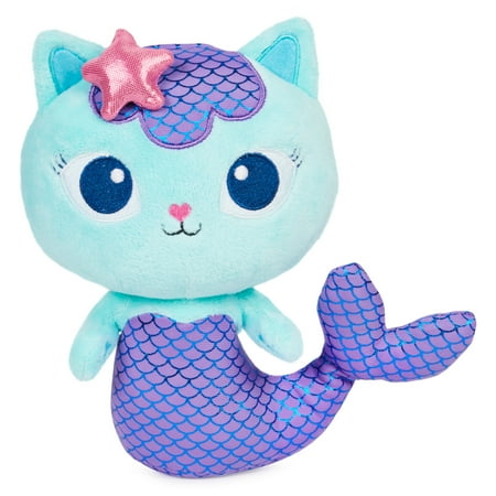 Gabby’s Dollhouse, 8-inch MerCat Purr-ific Plush Toy