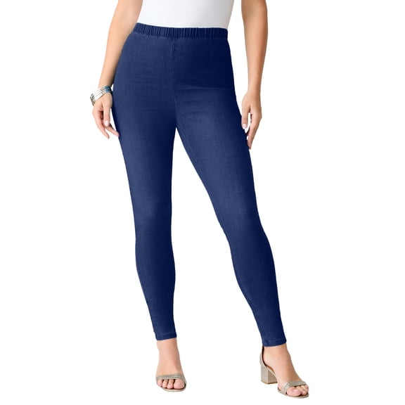 Roaman's Women's Plus Size Tall Plus Size Comfort Stretch Slim Leg Jean