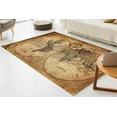 thumbnail image 4 of Vintage Rug, Soft Rug, Vintage World Map Rug, Large Rug, Old World Map Rug, Map Rug, Non-Slip Carpet Rug, Pattern Rug, Brown Rug, 5.9'x9.2' - 180x280 cm, 4 of 8