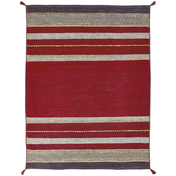 K2 Floor Style Andes Ruby Hand Made Cotton Chenille Area Rug