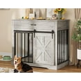 thumbnail image 7 of Multi-Functional 37.8" Dog Crate Furniture with Sliding Barn Door and Storage Drawer, Wooden Indoor Kennel Table for All Size Dogs, 7 of 7
