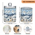thumbnail image 5 of Yayeee 4 Pack Qtip Holder Bathroom Cotton Swab Canister with Lid Clear Dispenser Set, Winter Village Serenity, 5 of 6