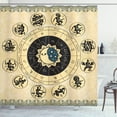 thumbnail image 1 of Ambesonne Zodiac Shower Curtain, Horoscope Wheel Art, 69"Wx84"L, Beige Charcoal Grey, 1 of 3