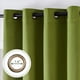 thumbnail image 5 of Joydeco Cortinas Opacas 100 % Color Verde Musgo, 89.8 In, 2 Paneles, Juego De Cortinas Opacas Para Dormitorio, Con Ojales, Cortinas De Terciopelo Con Aislamiento Térmico De Lujo, Para Sala De Estar, T, 5 of 5