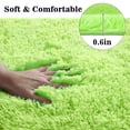 thumbnail image 3 of Juego de alfombras de baño Eanpet Shaggy de 3 piezas, color verde, 3 of 3