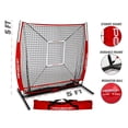 thumbnail image 2 of PowerNet Baseball Net Bundle, 5x5 Hitting & Pitching Net, Portable Softball Baseball Training Equipment, Weighted Baseball & Carry Bag, 2 of 8