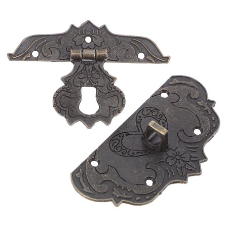 PBPBOX Chest Latches Hardware For Tool Boxes Closure Olive Green Antique Design Alloy 1 Set