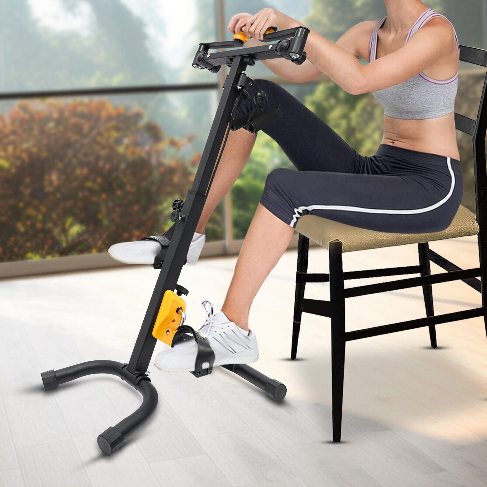 Pedal Exerciser Bike Foldable Body Exercise Bike for Seniors 120kg Load Home Gym