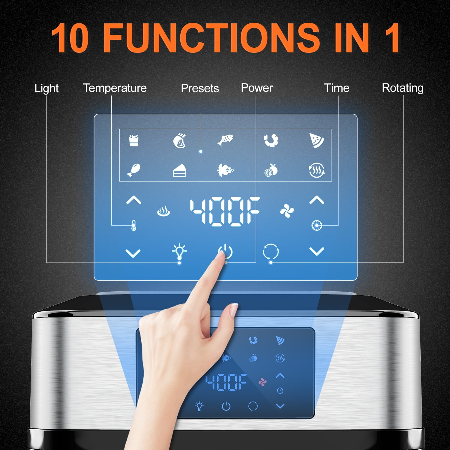 10 in 1  18 Liter Convection Air Fryer Oven Dehydrator – Crosslinks