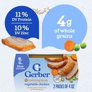 (8 pack) Gerber 2nd Foods Baby Foods, Vegetable Chicken Dinner, 4 oz Tubs (8 Pack)