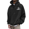 thumbnail image 2 of CONZONE Men's Hoodies Long Sleeve Pullover Hoodie for Men Letter Graphic Y2K Hooded Sweatshirts With Pocket, 2 of 7