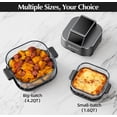 thumbnail image 5 of Arecovas 4-in-1 Portable Glass Air Fryer, 140–400°F Precise Heat, Max Crisp Technology, 4.2QT & 1.6QT Dual Capacity, Freezer & Dishwasher Safe, Bake, Recrisp, Air Fry, 5 of 9