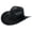 Black, variant on Glitter Cowboy Hat, Polyester Sparkly Western Cowgirl Party Hat, One Size